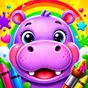 Baby Hippo: Kids Coloring Book app icon