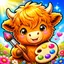 Highland Cow Coloring for Kids app icon