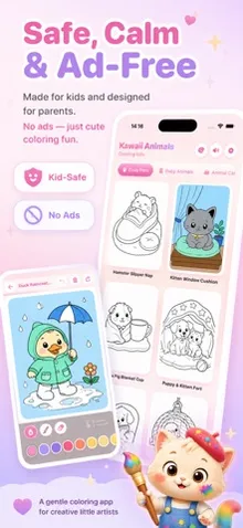 Kawaii Animals Coloring Kids screenshot 1