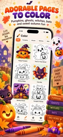 Cute Halloween Coloring Book screenshot 2