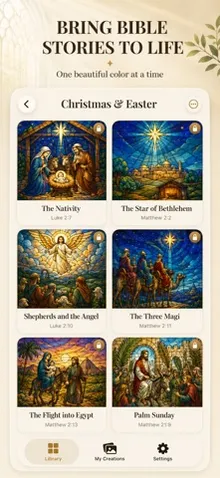 Stained Glass Bible Coloring screenshot 2
