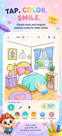 Tiny Rooms Coloring for Kids screenshot 2
