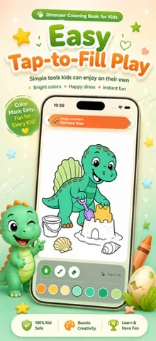 Happy Dino Coloring for Kids screenshot 2