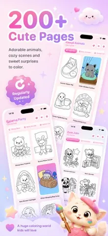 Kawaii Animals Coloring Kids screenshot 2