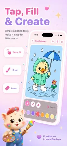 Kawaii Animals Coloring Kids screenshot 3
