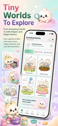Dumpling Squishy Coloring Book screenshot 3