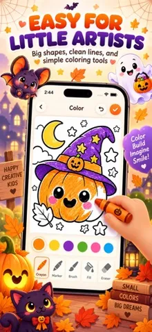Cute Halloween Coloring Book screenshot 3