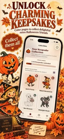 Vintage Halloween Coloring screenshot 4