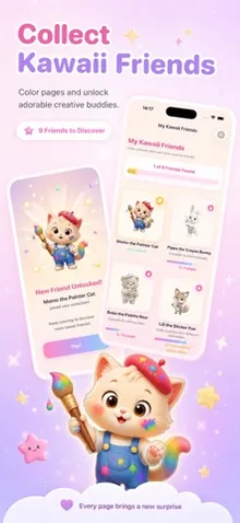 Kawaii Animals Coloring Kids screenshot 4