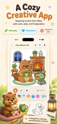 Beaver Coloring Book for Kids screenshot 4