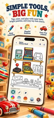 Retro Toy Box Coloring Book screenshot 5