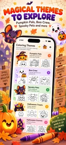 Cute Halloween Coloring Book screenshot 5
